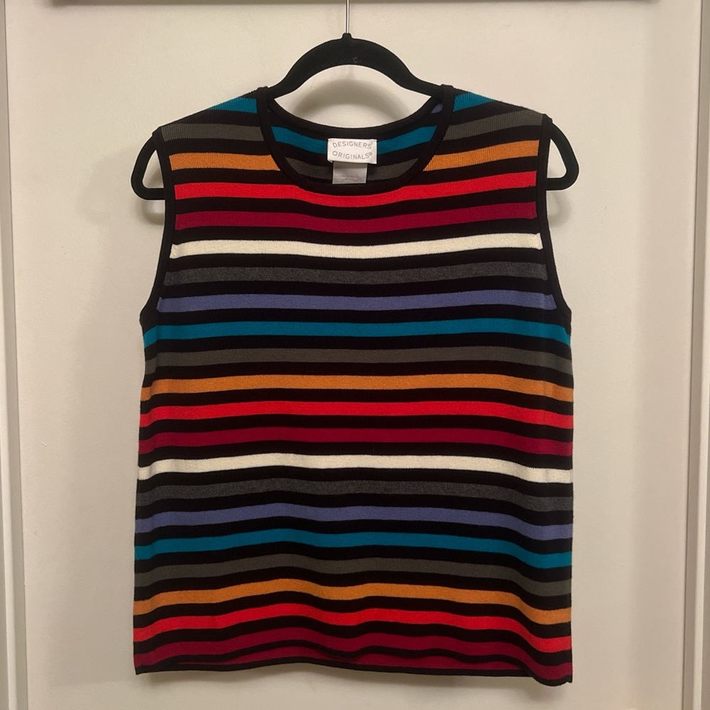 Colorful Knit Sleeveless Top